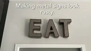 Making a metal sign look rusty @taranakicrafts.