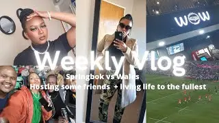 Weekly Vlog :Springbok Vs Wales| Hosting sucks| Apartment Viewings| Forgiving myself| #lifelately