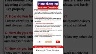 Top 5 Housekeeping Job Interview Questions and Answers to ace your Dream Job