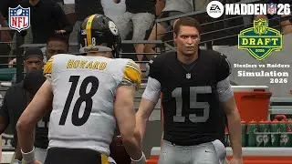 Madden 26 Carnell Tate Steelers vs Fernando Mendoza Raiders Sim NFL DRAFT EARLY 2026 Game Play