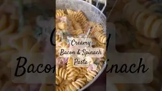 One pan pasta with Bacon & Spinach  #pasta #tasty #food #healthy #easyrecipe #recipe #homemade #