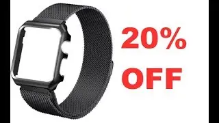 iBazal Apple Watch Band  42mm Protective Case Milanese Stainless Steel Magnetic
