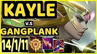 KAYLE vs GANGPLANK - PENTAKILL 14/1/11 KDA TOP CHALLENGER GAMEPLAY - EUW