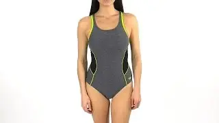 Speedo Heathered Muscleback One Piece | SwimOutlet.com