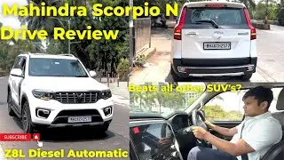 2023 Mahindra Scorpio N Drive Review | Z8L Diesel Automatic | Rugged & Tough Mahindra SUV | Zubbin