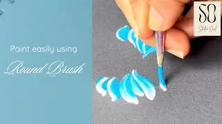 Рисуйте легко круглой кистью | Акриловая живопись #искусство #живопись #легко #акриловаяживопись ...