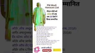 PM Modi Honours List | पीएम मोदी को 2016 से अब तक 25 देशों ने किया सम्मानित
