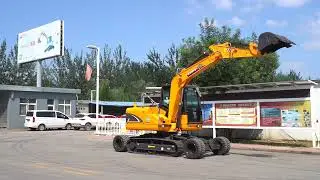 Rhinoceros 8T wheel crawler excavator X9 with Yanmar engine,46.3kw,support customized EPA engine