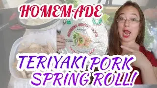 HOMEMADE TERIYAKI PORK SPRING ROLLS // CRYSTAL AVERY // SAHM