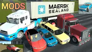 🔥Моды | Mods Simple Car Crash: Scania T164 & Trailer, Peterbilt 359, Mercury, Lexus IS, Tesla, Map