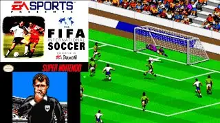 FIFA International Soccer - SNES - England v Ireland - (1993) - CPU sim - Retro Nostalgia