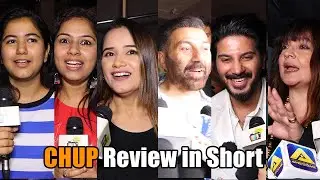 CHUP Review In Short | Watched With The Stars Sunny Deol, Pooja Bhatt, DQ Salman | Speechless
