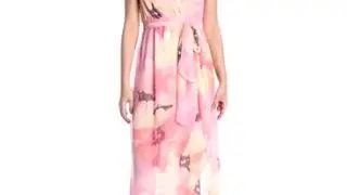 Sangria Women's Sleevless Floral Wrap Dress