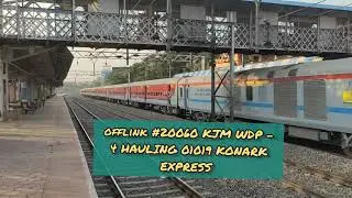 Offlink Loco with Newly LHBfied Train. Offlink #20060 KJM WDP - 4 hauling 01019 Konark Express
