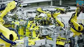 BIW DESIGN_Car frame welding is a great example of how robotics improve efficiency in manufacturing.