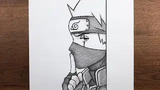 Tutorial anime drawing - How to draw kakashi - Step by step easy anime drawing