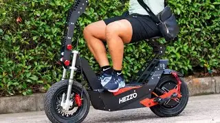 HEZZO F8 Electric Scooter 16 Inch Foldable 72v 8000W 62.5MPH 50Ah Long Range Escooter Motorbike