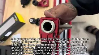 Comparing Womet tech and driven racing axle block sliders using AI voice 🤣
