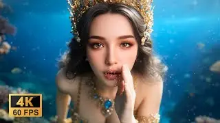 Golden Tide Mermaid Stillness | AI Music Video in Cinematic 4K | Mermaid Realm