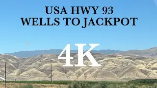 USA Hwy 93 WELLS TO JACKPOT NEVADA BEAUTIFUL DESERT HIGHWAY 4K