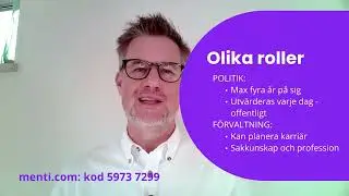Politik och f&ouml;rvaltning: Kortversion av f&ouml;rel&auml;sning 10/2 2023
