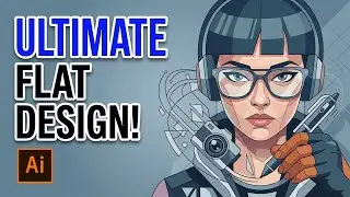 Learn to design a flat character illustration in Adobe Illustrator