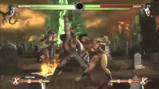 MK9 (1.05) - Scorpion/Nightwolf 82% Wall Combo (No Super Meter) 54 Hits