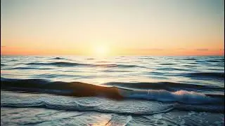 Gentle ocean waves rolling slowly toward the shore, natural wave motion only