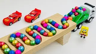 Marble Run Race ☆ HABA Slope & Retro Truck, Garbage Truck Long Version 2