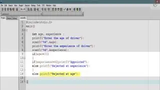 Nested if statement in C