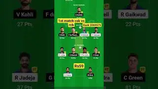 #ipl24 #iplfever 1st match csk vs RCB #csk win #rank2069575