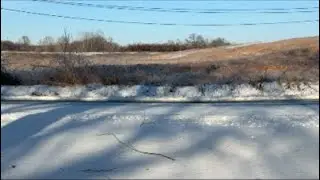 Snow everywhere! Come feed animals with me :)