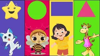 Learn Shapes Circle, Triangle | Nursery Rhymes and Songs | Zoomaroo World