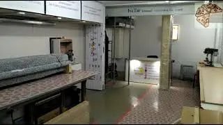 Изготовили мягкую раздвижную звукоизолирующую перегородку на фабрике 