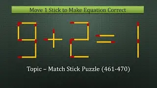 Matchstick Puzzles with Answers