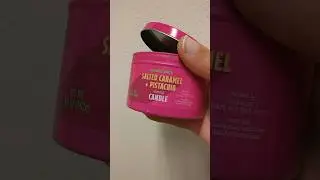 Hot Pink Container- Salted Caramel + Pistachio candle from TJs. Cute find. #HotPink #candles