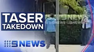 Armed man tasered by police in Sydney | Nine News Australia