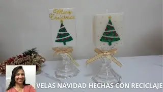 DIY Velas de Navidad Econ&oacute;micas con Reciclaje | Decoraci&oacute;n del Hogar
