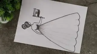 Beautiful Indian Flag Girl Drawing 🇮🇳 | Pencil Sketch Art
