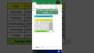 Excel Average Working Hours #exceltricks #exceltips #exceltipsandtricks #excelformula #exceltime