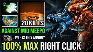 How to Solo Mid Jakiro Against Meepo with Unlimited Lightning Right Click Hit Like a Truck Dota 2