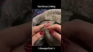 1x1 Ribbing with Norwegian Purls! #knittingshorts #knittingtips #knitting