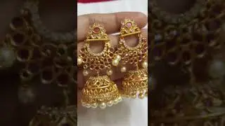Latest Cz Matt jhumkas  Price-570 Free ship  WhatsApp@6300834514 #matte#cz#jhumka#earrings#butta#ad