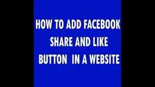 How to add a facebook like button to your website - facebook like button