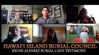 Keoni Kealoha Alvarez Hawaiʻi Island Burial Council meeting