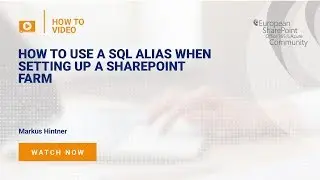 How to use a SQL Alias when setting up a SharePoint Farm