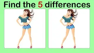 Look and Find 5 Differences No117 Sexy4 | Spot the difference | Illustration Game | Image Game