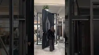 Introducing a heavy-duty aluminum alloy pivot door with advanced technology features.#doors #fyp