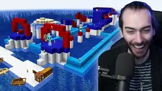 He made a Wipeout course in Minecraft