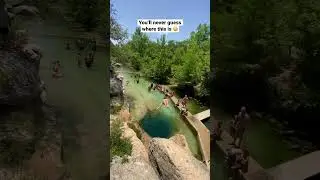 BEST Swimming Hole Ever! #bucketlist #travel #cliffdiving #shorts